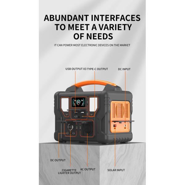 MPPT Solar Controller Portable Power Station Backup Lithium Battery Output Voltage 110V 220V