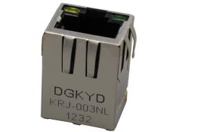 Customized Shielded 10/100base Single Port RJ45 Jack With Lan Transformer