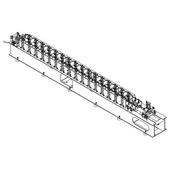 Durable Slat Roll Forming Machine , Steel Rolling Rolling Shutter Making Machine