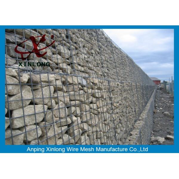 Galvanized Surface Gabion Retaining Wall Gabion Basket Easy Install