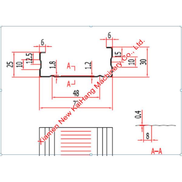 C75 Stud And Track Roll Forming Machine For Roofing Buildings / GI Sheets