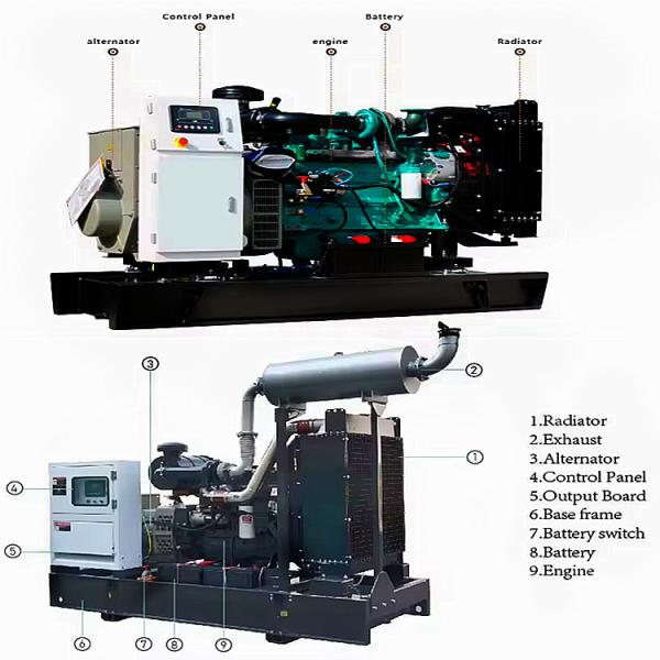 Mobile Type 80kw Rated Power Open Frame Diesel Generators Backup Generator