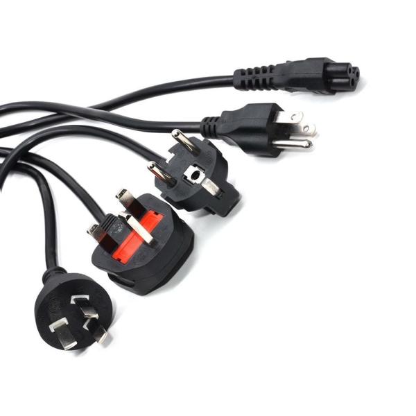 Buy Multipurpose Black Computer EU Power Cord Extend 1m-15m Customization at wholesale prices
