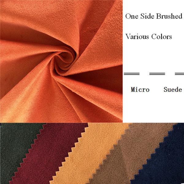 Sofa Velvet Microsuede Polyester Fabric For Furniture Upholstery