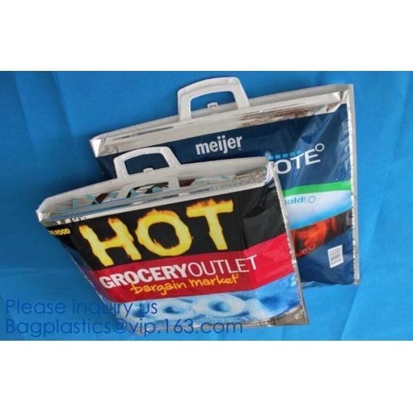 reflective Thermal Plastic handle portable aluminum epe foam Insulation bag cool bag,aluminum film lunch Thermal food pi