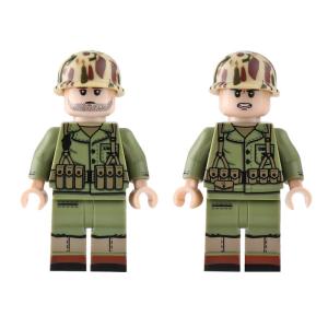 WW2 U.S army combat action figures soldiers with military figures weapons and accessories building blocks