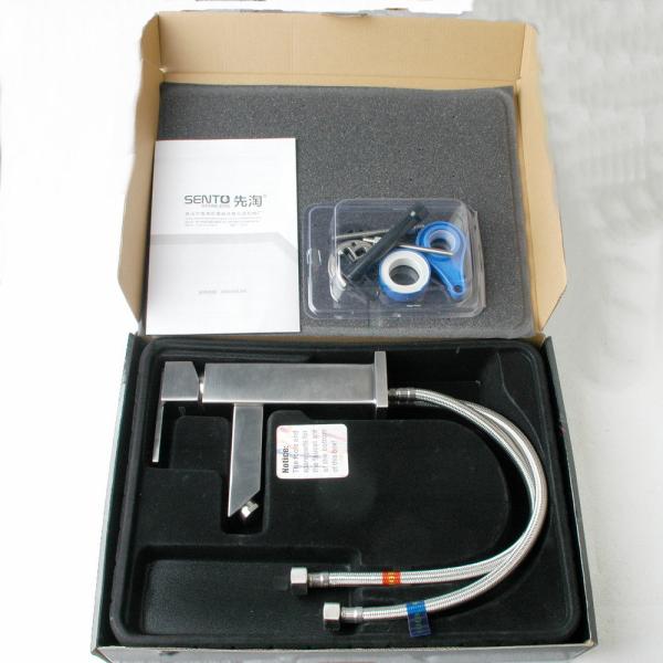 Stainless steel deck mount single hole basin faucet