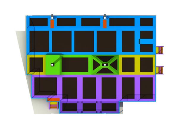 Buy Foam Cube Blocks Rectangular Kids Trampoline Park at wholesale prices