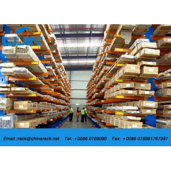 Durable Q235B Cold Steel Cantilever Storage Racks / Metal Storage Shelf