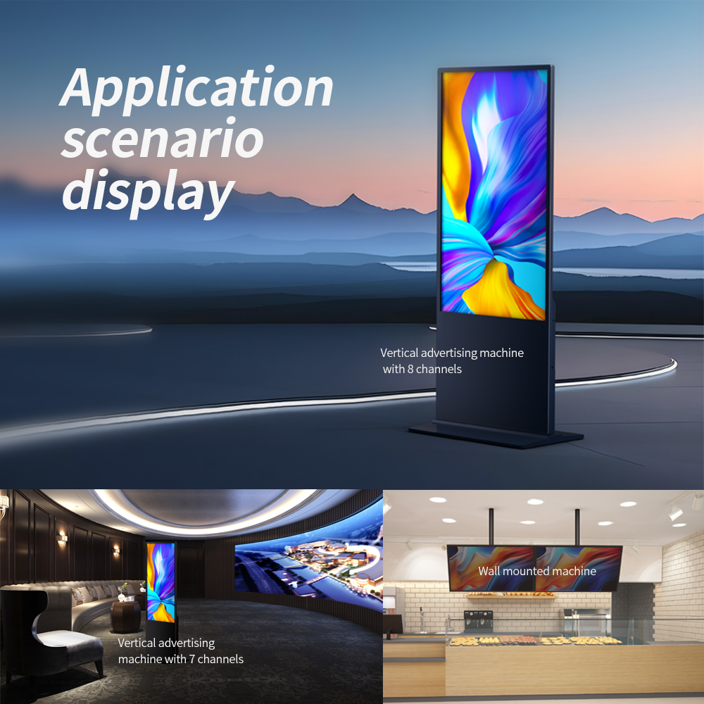 Customized Size OEM Floor Standing Led Commercial Advertising Display Screen High Brightness Digital Vertical Monitor