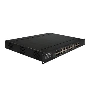 China IP30 Safety Class 24 Port Poe Managed Switch 1U Rack Mount Loop Protection on sale