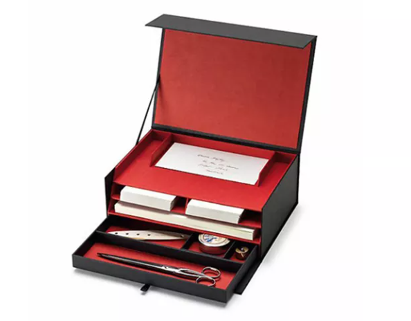 8" X 8" X 3" Recyclable Drawer Organizer Boxes Super Matte Gift Box With Ribbon