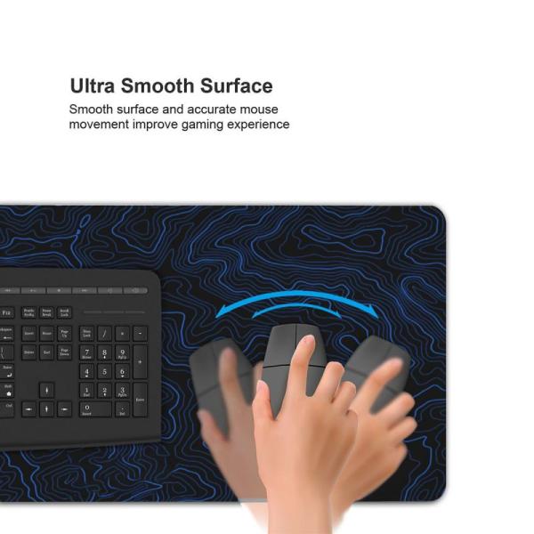 Smooth Surface Custom Blue Line Design Mouse Pad for Computer Accessories Sublimation