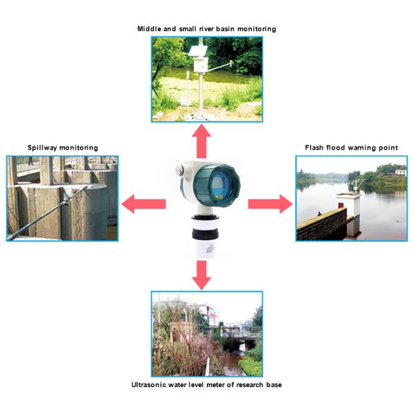 IP68 Probe Ultrasonic Water Level Sensor integrated with LCD display