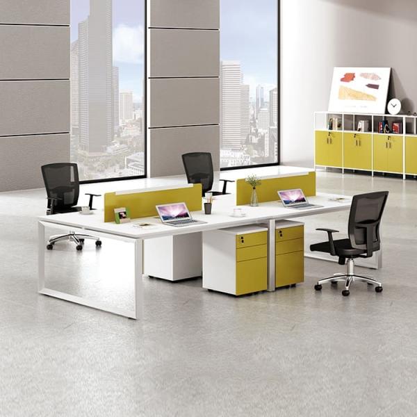 4 Staff Computer Workstation Table Cubicle Green With E1 MFC Board