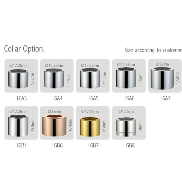Gold And Silver Color Aluminum Cosmetic Parts Perfume Sprayer Collar