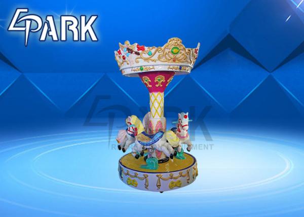 Buy Coin Operated Carousel Three Peoples Coin Pusher Game Machine at wholesale prices