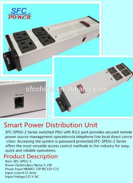 Buy Through RJ11 telephone line secured remote power power distribution unit outlets working at wholesale prices