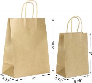Quality Recyclable Assorted Sizes Anti Oil Kraft Paper Food Bags for sale