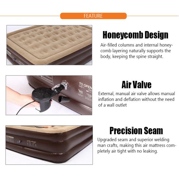 Portable Inflatable Air Mattresses OEM PVC Automatic Air Matress Bed