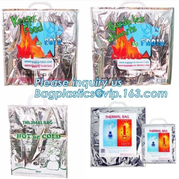reflective Thermal Plastic handle portable aluminum epe foam Insulation bag cool bag,aluminum film lunch Thermal food pi