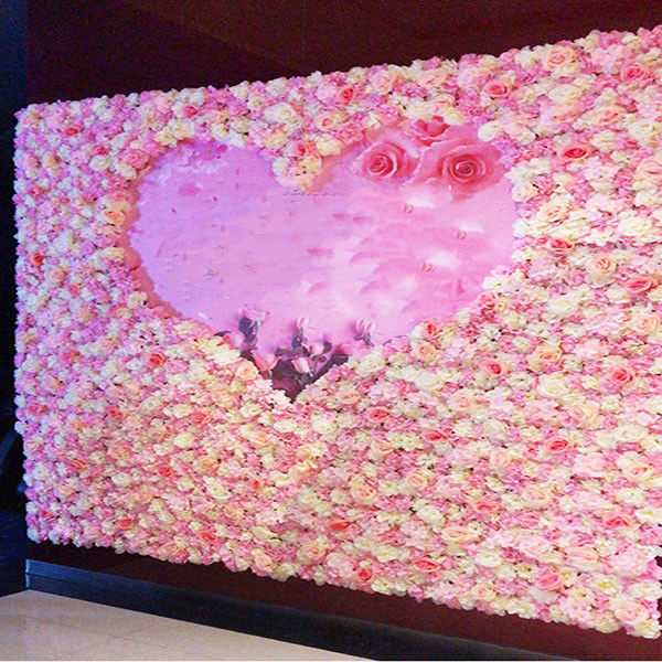 40*60cm Silk Fabric Coloful Artificial Rose Flower Wall Vertical Garden Handmade Real Touch