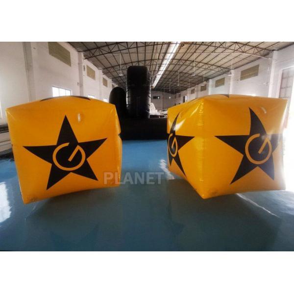 Yellow Color Inflatable Marker Buoy PVC Tarpaulin Water Floating Cube