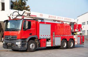 Quality Mercedes Benz 32m Water Tower Aerial Fire Truck with 7T Water and Foam for sale