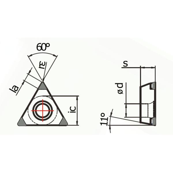 Triangle Shape Cutting Tool Inserts Cemented Carbide Material None Coating