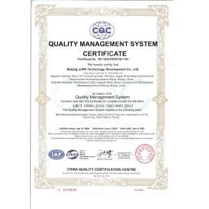 Beijing JJRS Technology Development Co., Ltd. Certifications