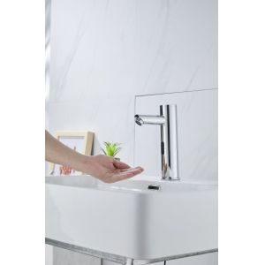 Quality Solid Brass Silver Thermostatic Intelligent Electricity Shower Faucet for sale