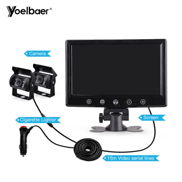 Buy TFT LCD Split Screen Reverse Parking Camera Quad Bus Monitor Night Vision at wholesale prices