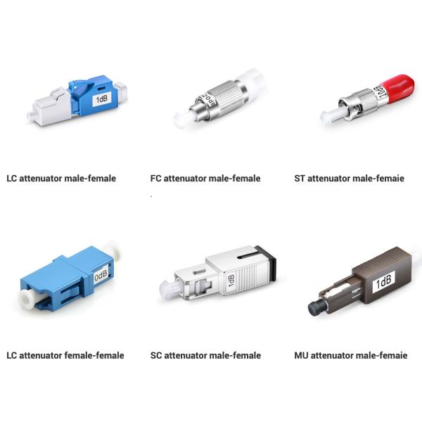 Male To Female Lc Attenuator Fixed 5dB Blue LC UPC Single Mode