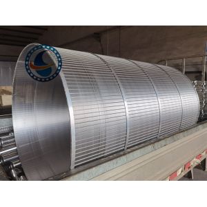 SS304 Wedge Wire Rotary Screen 1008mm Diameter for Wastewater