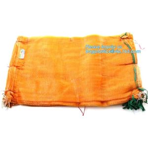21*31cm Portable PE Fruit Oyster Onion Raschel Mesh Soap Net Bag With Handle