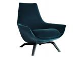 Leather Swivel Armchair With Armrests , Ermes Swivel Chairs For Living Room /