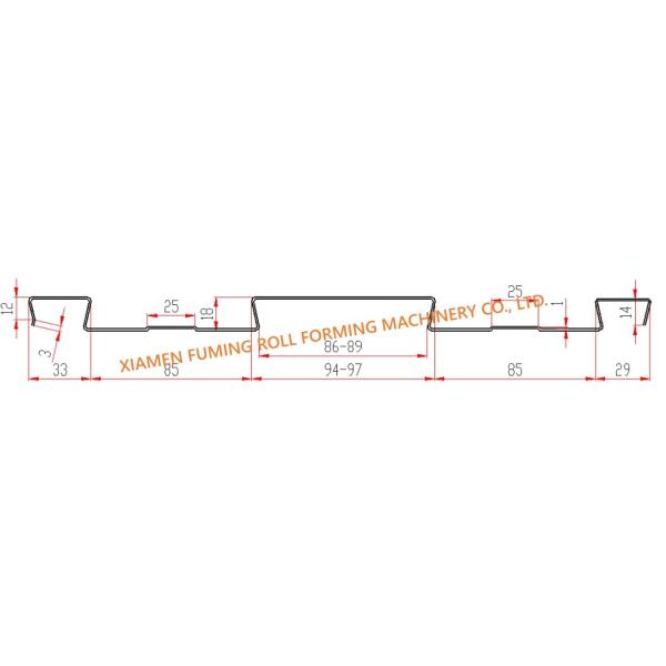 Super Span Tray Roll Forming Machine 5.5KW PLC Control System