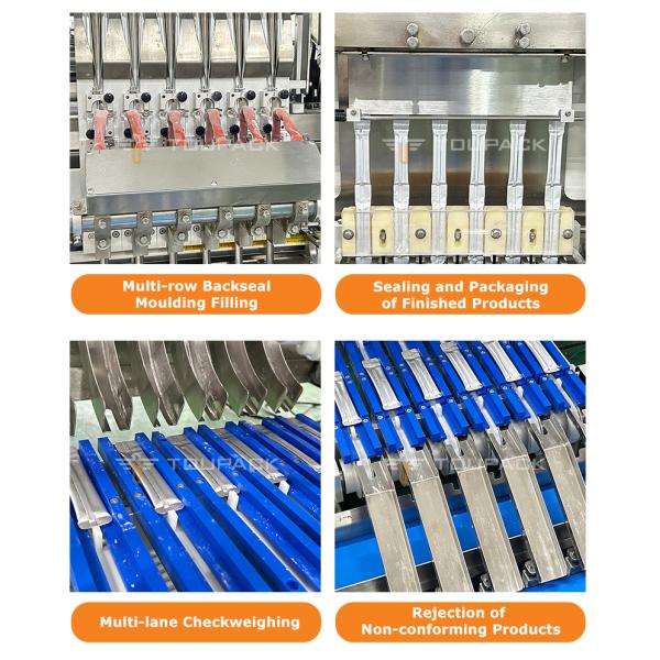 Automatic Multi Lane Powder Stick Pack Machine 2-16 Lanes 55bpm