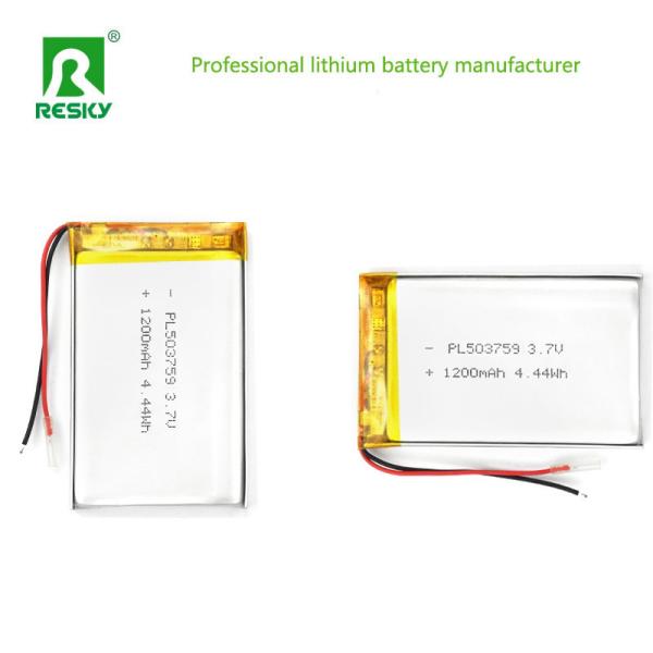 Power Lipo Battery 503759 3.7v 1200mAh 4.44wh Rechargeable Lithium Ion Battery Pack