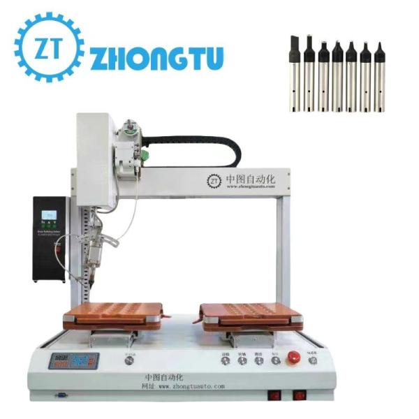 Buy The single soldering iron head dual-station fully automatic soldering machine enables rapid and precise connection between the light-emitting diodes and the circuit boards. at wholesale prices
