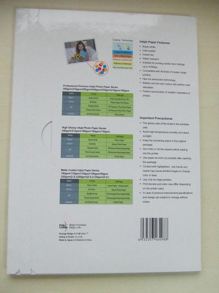 Cast Coated Double Sided Glossy Photo Paper , High Glossy Photo Printer Paper