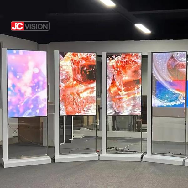 Jcvision 55 Inch Touch Digital Signage Transparent Oled Windows Android System