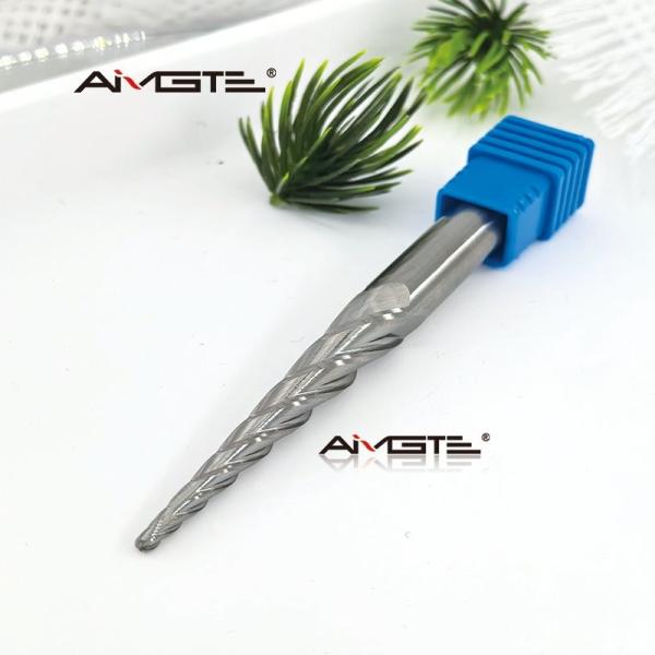 3 Flute Taper Ball Nose End Mill For Aluminum Engraving Carbide CNC Router Bit Metal 3D Relief Carving Tool