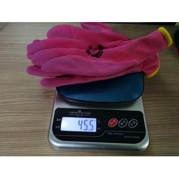 Breathable 46g Foam Latex Dipped Work Gloves Non Slip for Light Industry