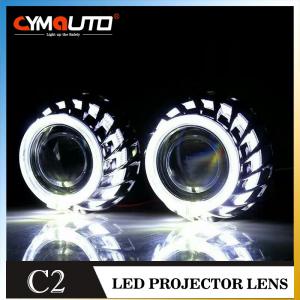 Quality 55W HID Projector Lens Kit 2.5 Inch Car Projector Kit With Double Angle Eyes for sale