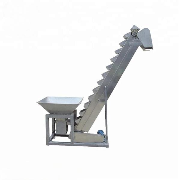 Z Type Inclined Belt Vertical Bucket Conveyor Stainless Steel For Quick Handling System