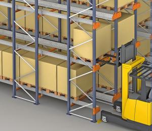Quality High Accessing Rate Pallet Shuttle Racking Capacity Massive With 24 Hours Auto Working for sale