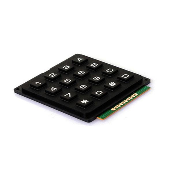 Black Arduino 4x4 Matrix Keyboard Module With 16 Button Design , 6.8*6.6*1.0cm Size