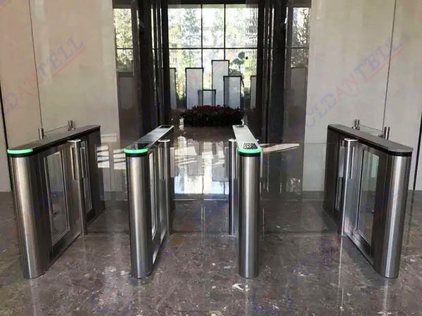 Portable Swing Barrier Gate Facial Recognition QR Code RFID Access Control System