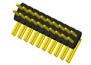 Quality Double Row 1.27 Mm Pin Header Connector Right Angle Type 20 Pin Header 2x10 for sale